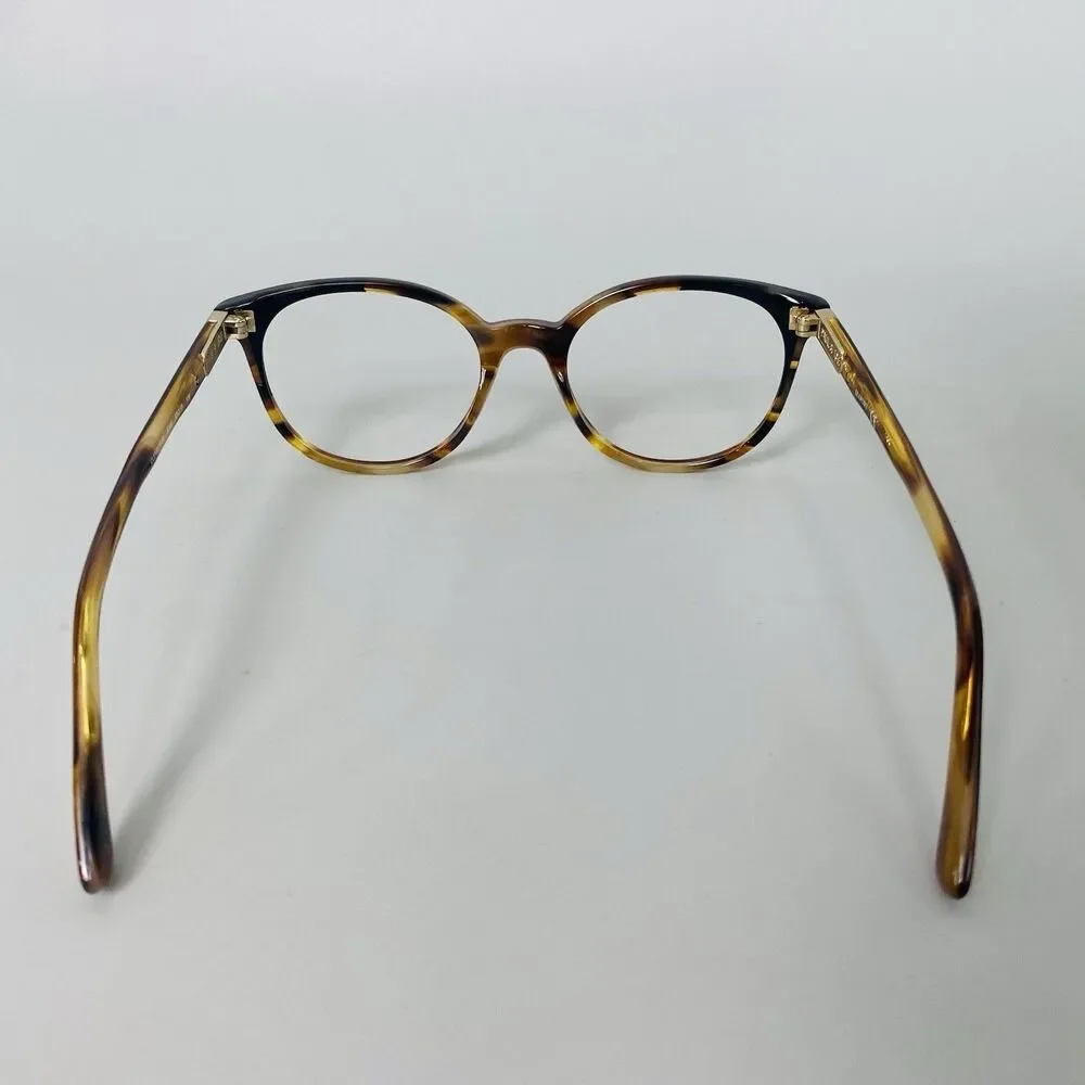 Paul & Joe Seaport Eyeglasses Frames 50-18-135 Brown Tortoise Floral tip w/ case
